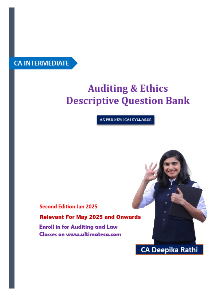 CA Intermediate Auditing & Ethics Q&A Guide | PDF | Audit | Internal ...