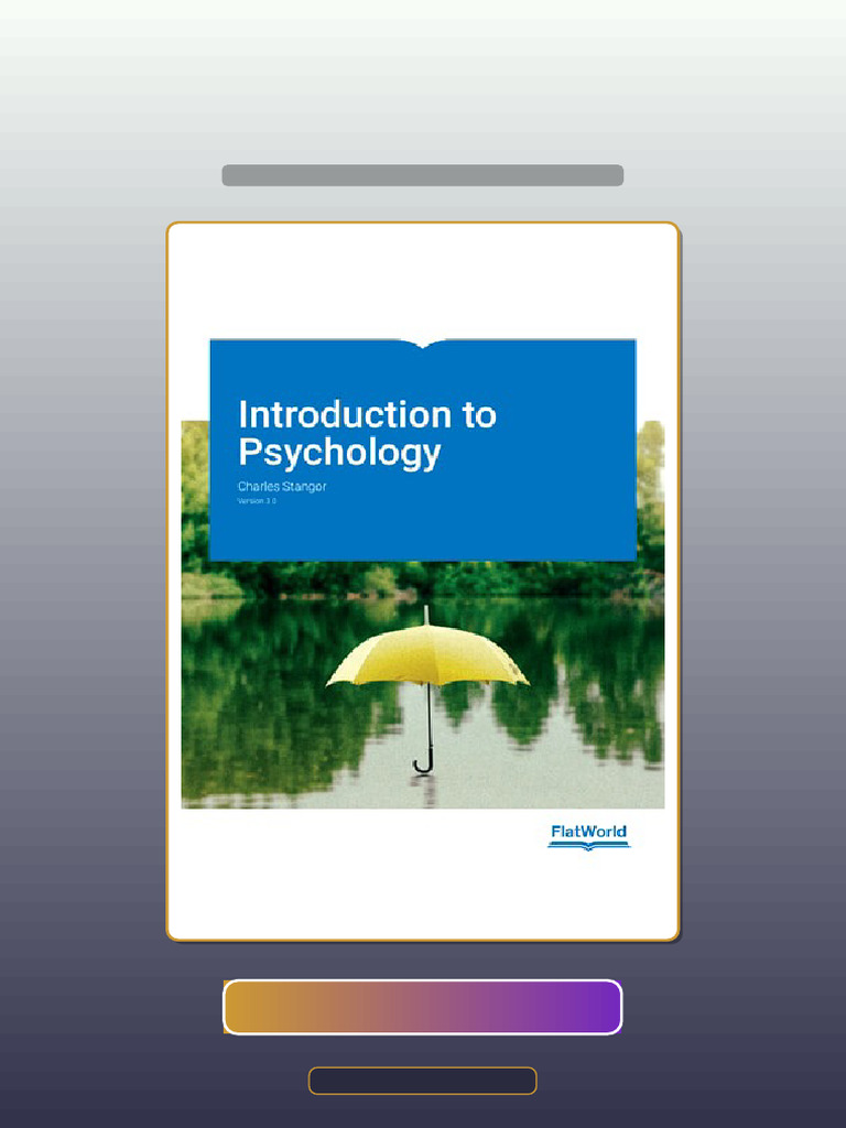 Test Bank For Introduction To Psychology Version 3 0 3rd Stangor | PDF ...