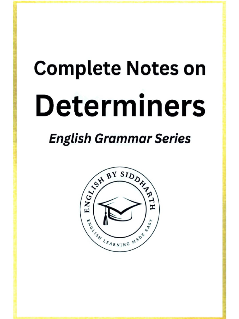 Determiner | PDF