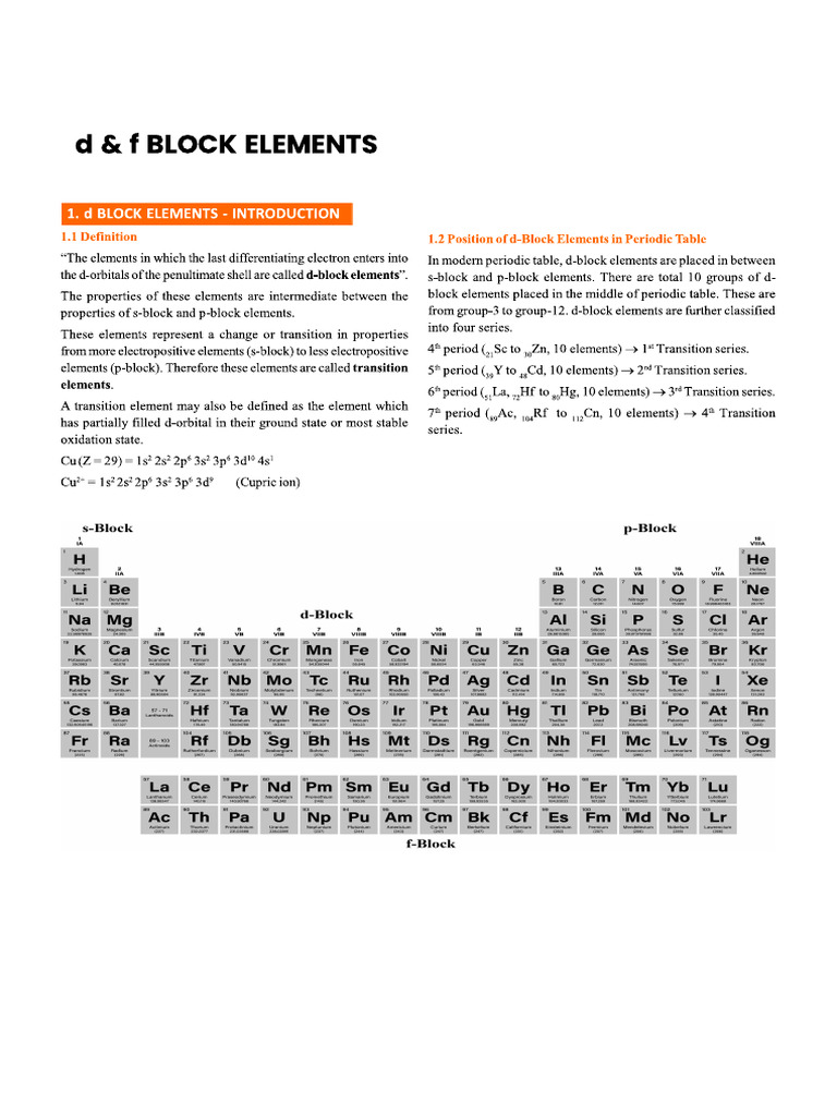 D & F Block | PDF