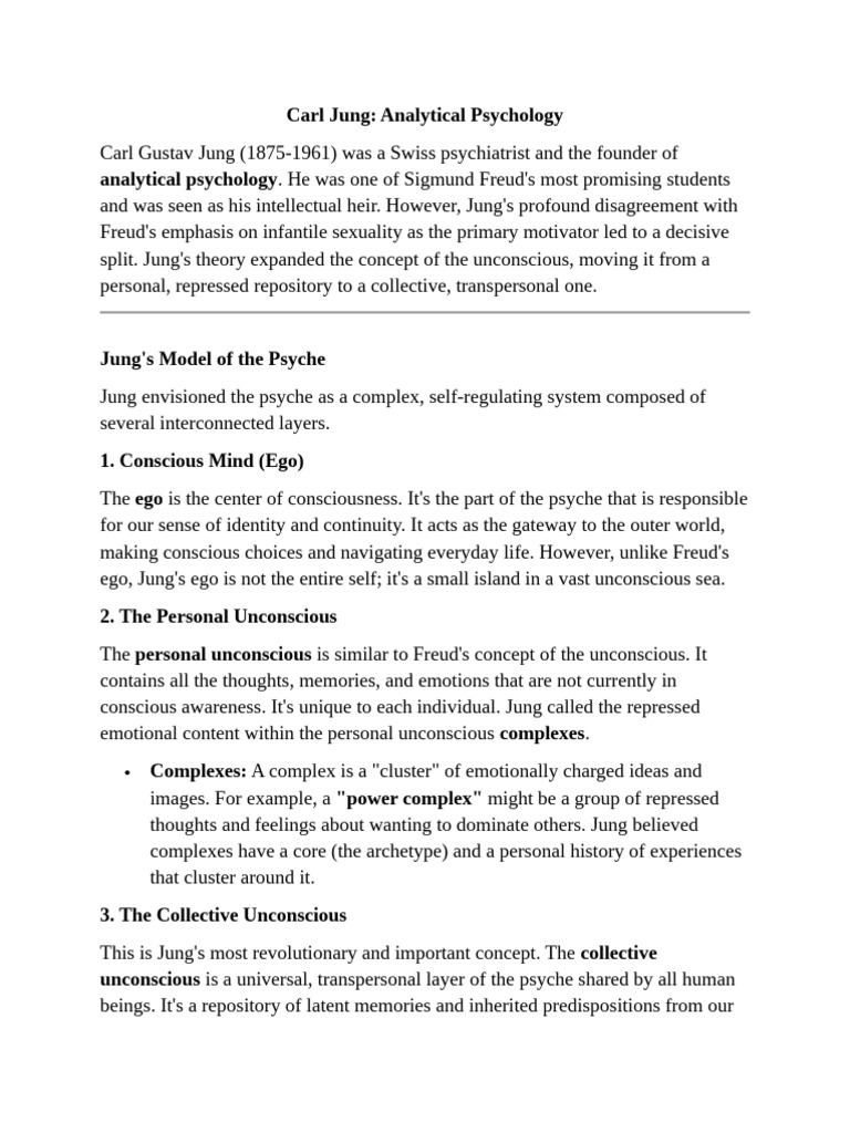 Understanding Jung's Analytical Psychology | PDF | Carl Jung ...