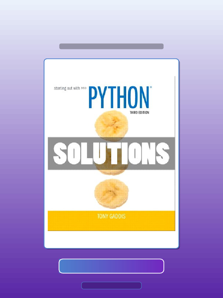 Starting Out With Python 3 Ed Gaddis Ebook and TestBank Bundle Exam ...