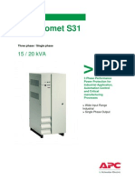 MGE Comet S31: Three Phase / Single Phase