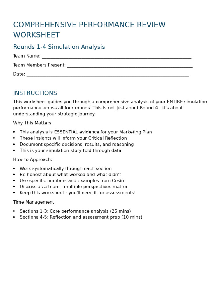 Handout 1 - Comprehensive Performance Review | PDF | Sustainability ...