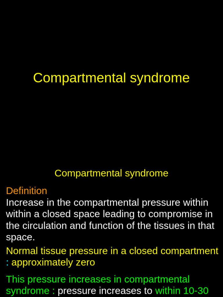 Understanding Compartment Syndrome | PDF | Ischemia | Anatomical Terms ...