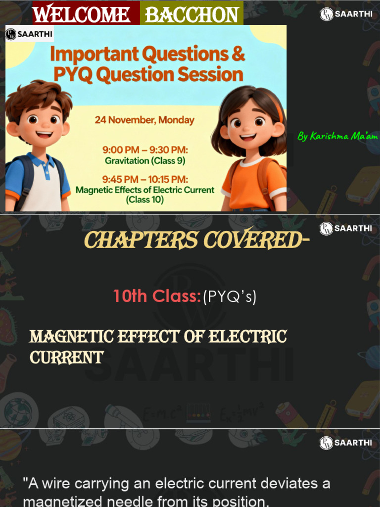 By Karishma Ma'am | PDF | Magnetic Field | Alternating Current