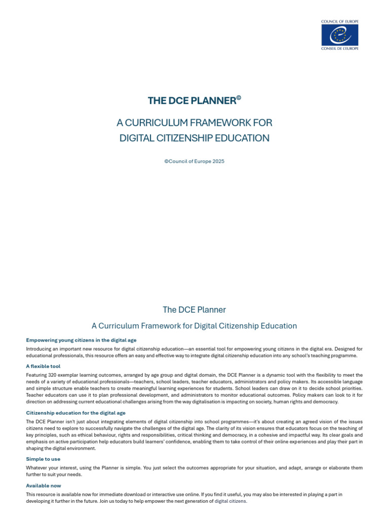 Digital Citizenship Education Framework | PDF | Cyberbullying | Social ...