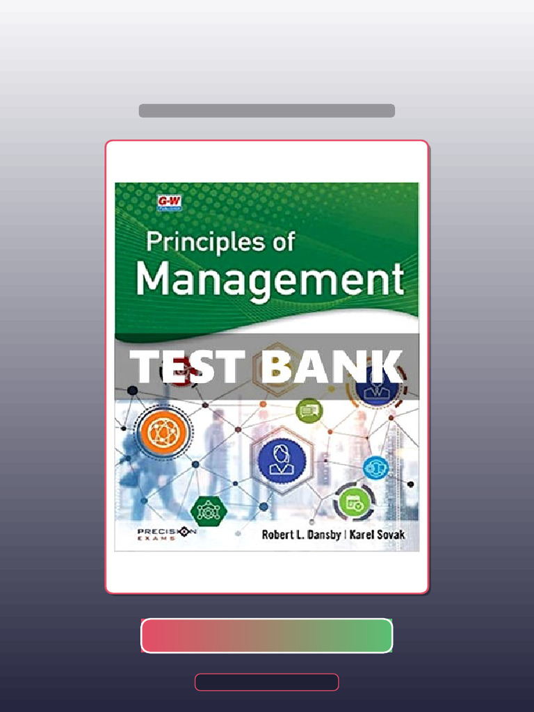 Principles of Management 1 Ed Dansby Ebook and TestBank Bundle Exam ...