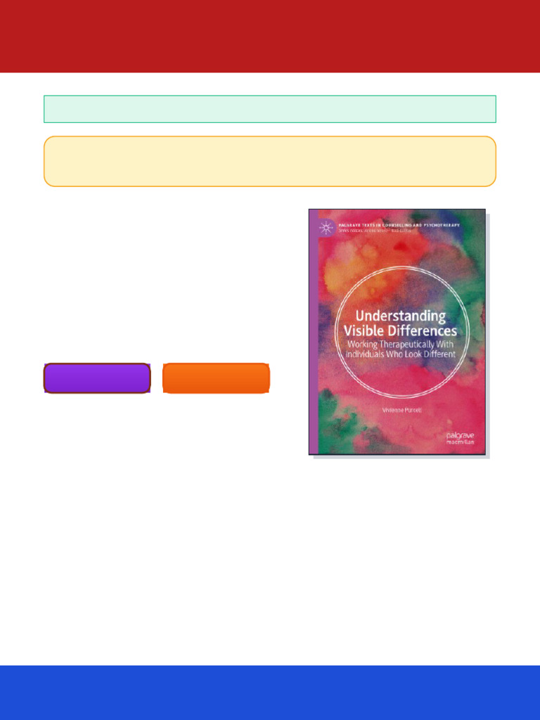 Understanding Visible Differences Working Therapeutically With ...