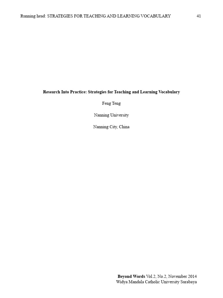 15. Research Into Practice Strategies for Te | PDF | Vocabulary ...