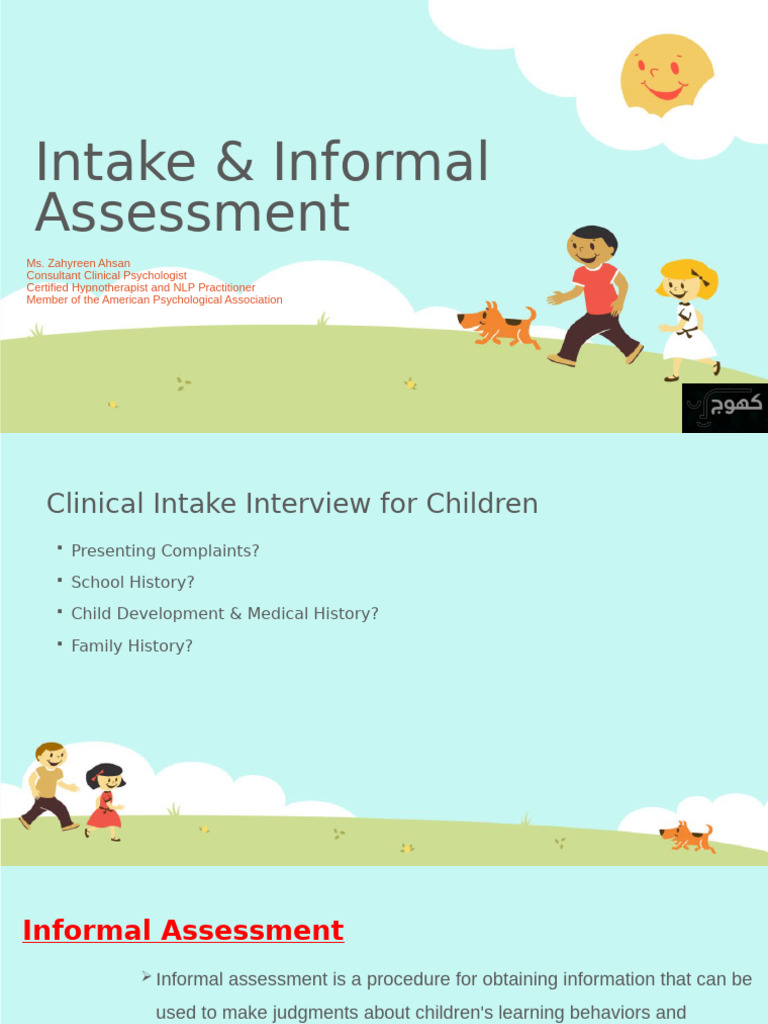 9.intake and Informal Assessment For Children-1 | PDF | Emotional Self ...