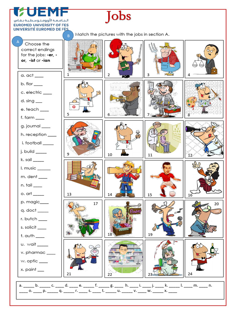 Job Titles and Their Endings | PDF