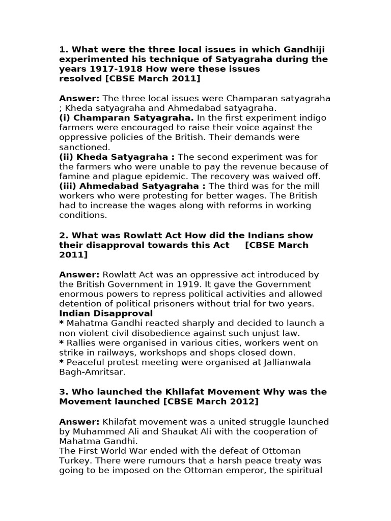Key Events of India's Freedom Struggle | PDF | Mahatma Gandhi | Indian ...