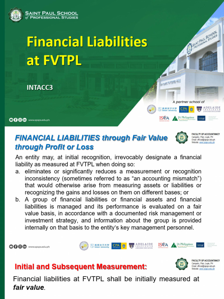 Financial Liabilities at FVTPL Explained | PDF | Fair Value | Bonds ...