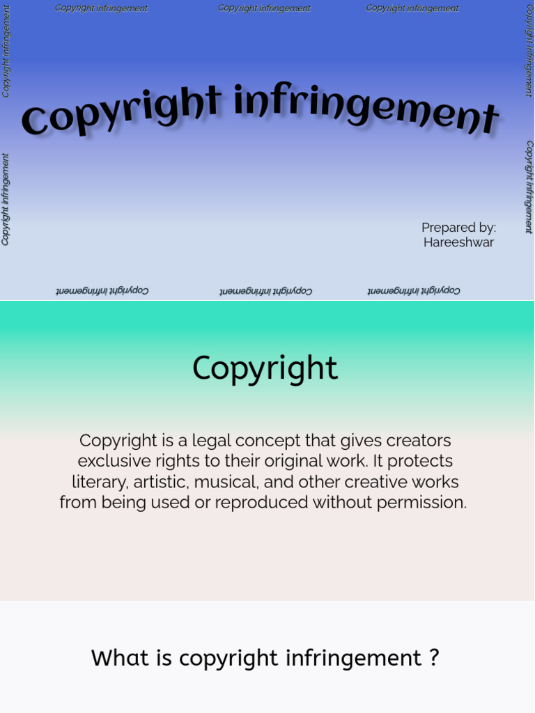 Understanding Copyright Infringement | PDF