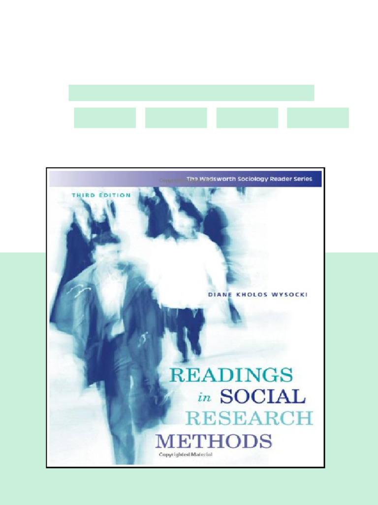 Readings in Social Research Methods 3rd Edition Diane Kholos Wysocki ...