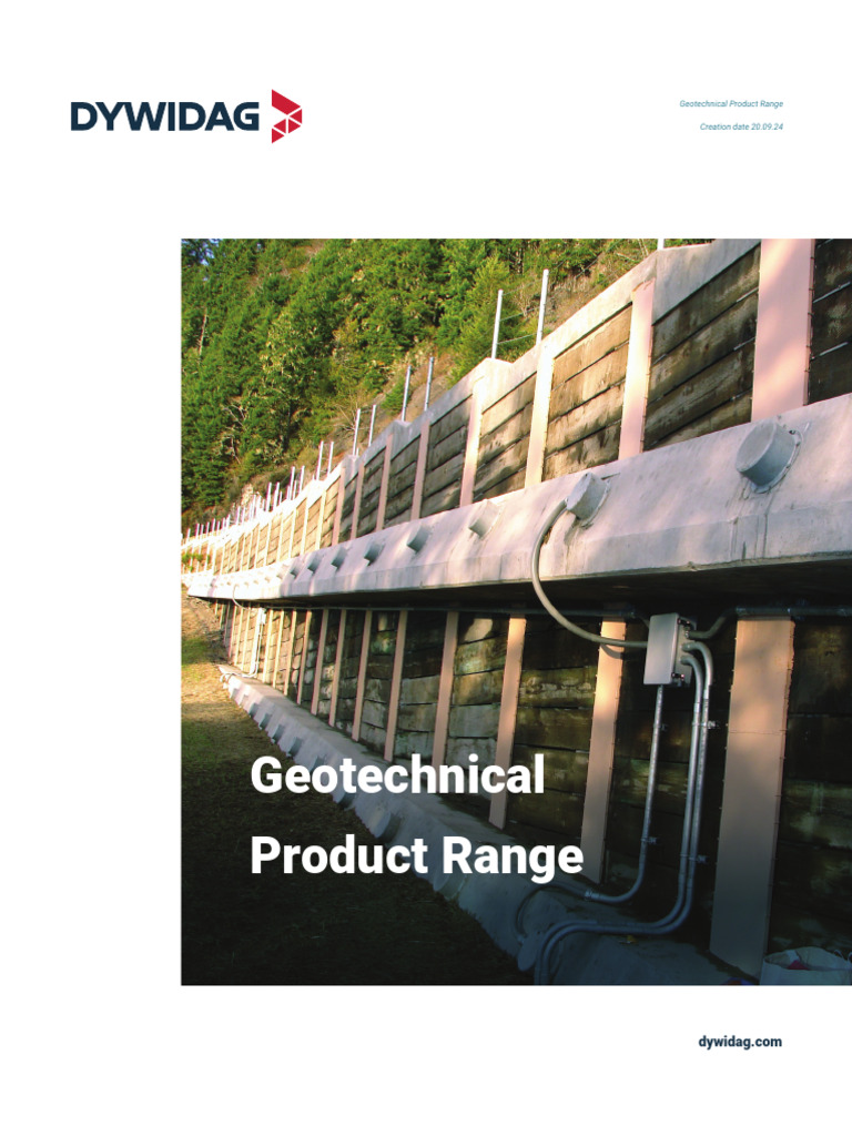 DYWIDAG Geotechnical Product Overview | PDF | Civil Engineering ...