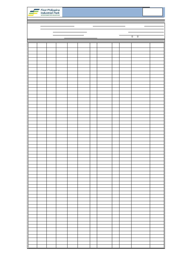 Gas Testing Record Sheet Template | PDF