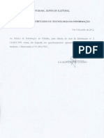 Resposta Ao Pedido de Informação Sobre Urnas Biométricas.