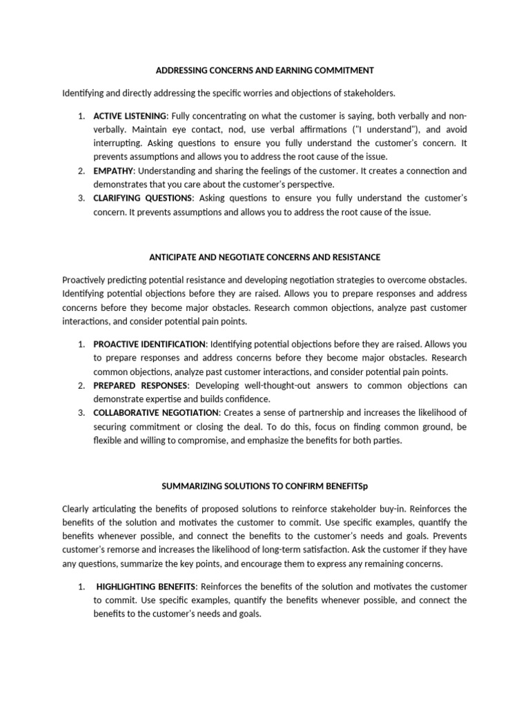 Addressing Stakeholder Concerns Effectively | PDF | Behavioural ...
