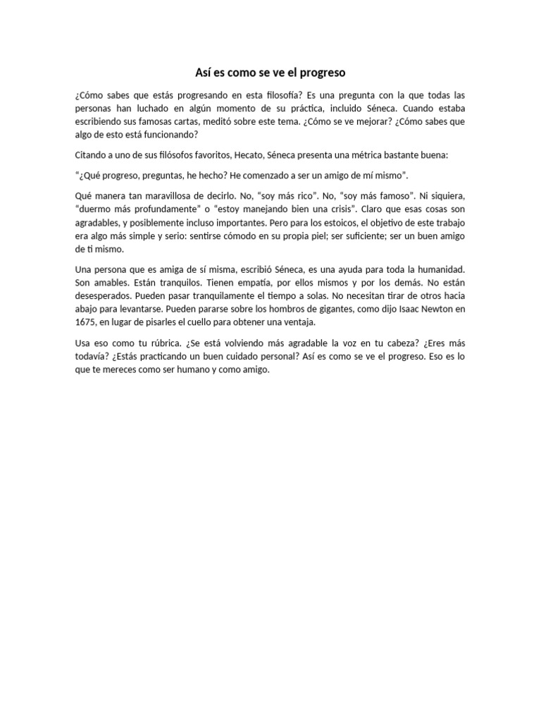 Así Es Como Se Ve El Progreso | PDF
