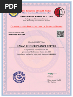 RDB Certificate of Enterprise Registration | PDF | Taxes | Value Added Tax