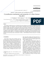 Crystallization Mechanism and Properties of A Blast Furnace Slag Glass