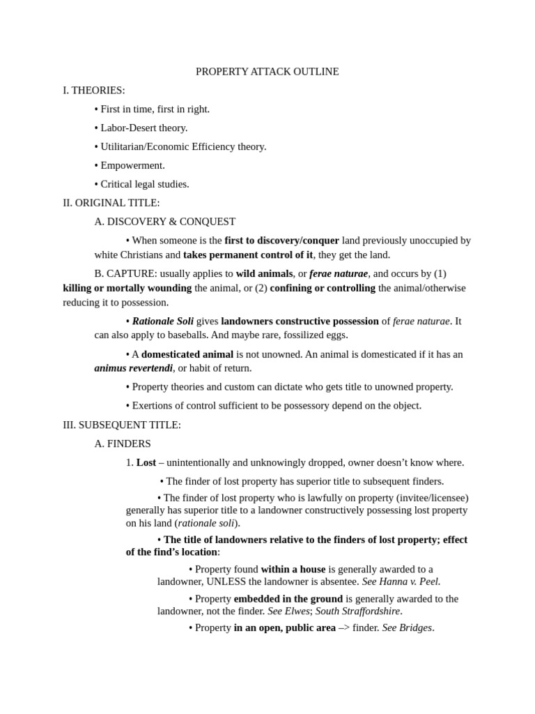 Property Rights and Theories Explained | PDF | Fee Simple | Legal Concepts