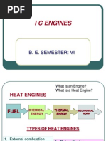 I C Engines: B. E. Semester: Vi