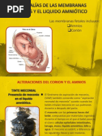 ANOMALÍAS DE LAS MEMBRANAS FETALES Y EL LIQUIDO