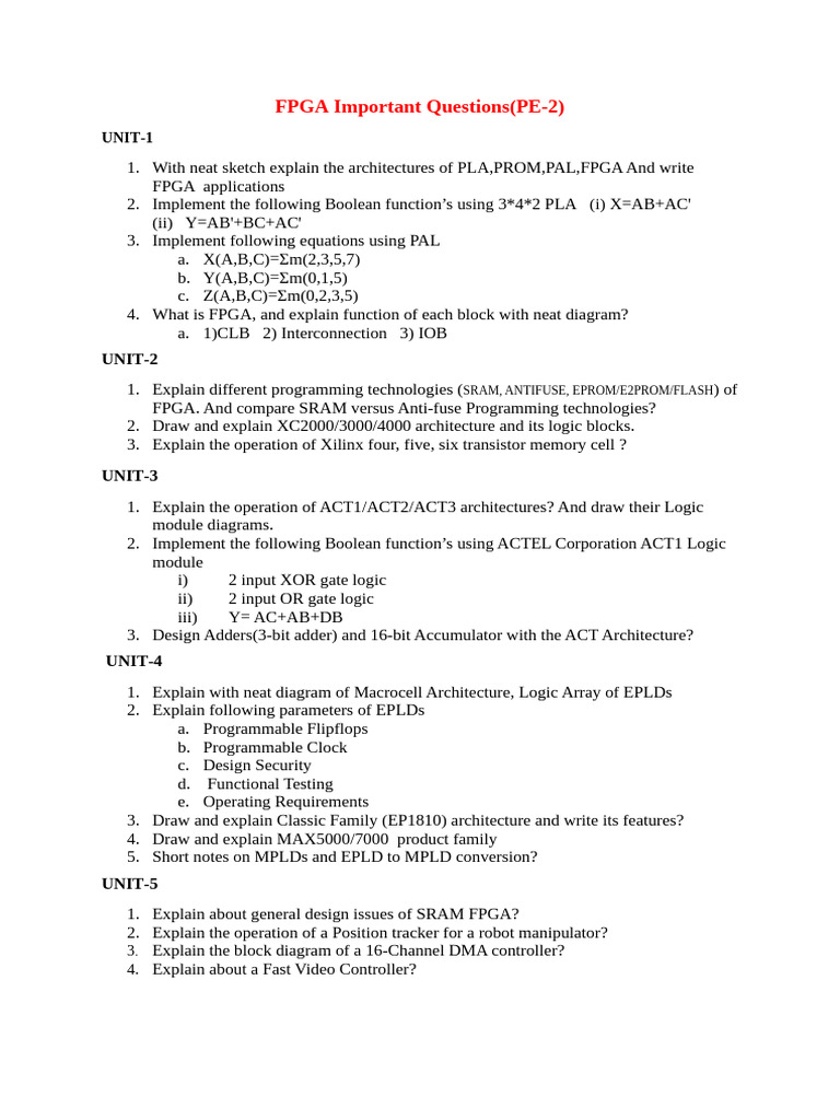 FPGA Architecture and Implementation Guide | PDF