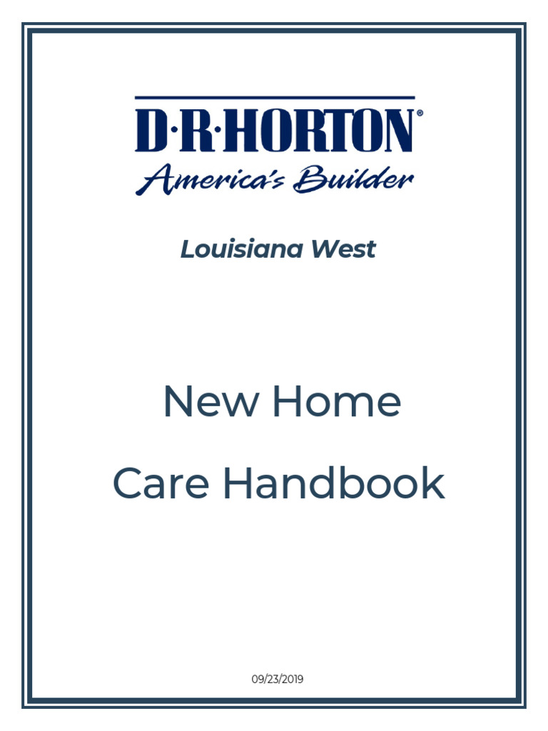 LAW - HMA - New Home Care Handbook Louisiana West Division 092319 | PDF ...