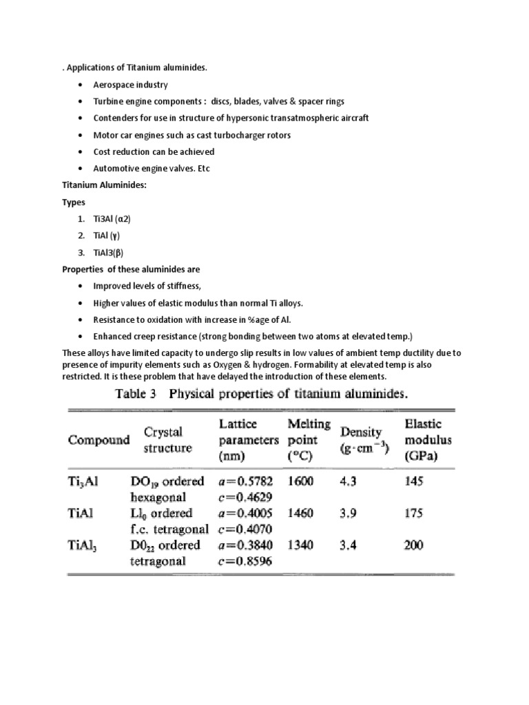 Titanium Aluminides Uday PDF Ceramics Titanium
