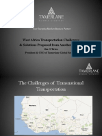West African Transport Challenges Proposed From Another Region Tamerlane