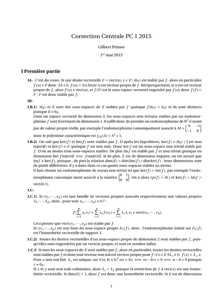 Sousespaces stables par endomorphismes PDF Valeur propre, vecteur — free download