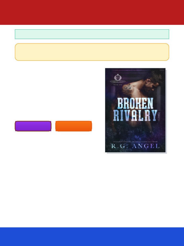 Broken Rivalry (Silverbrook University #1) 1st Edition R.G. Angel ebook ...