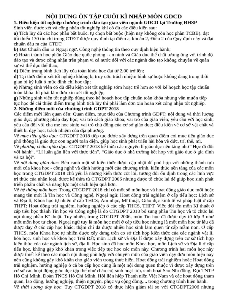 Nhập Môn GDCD | PDF