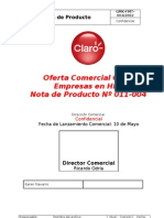 011-004 - Oferta Comercial Claro Empresas en HFC