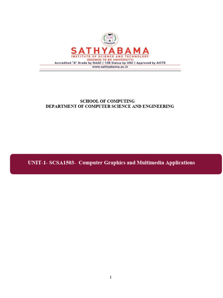 Scsa1503_computer Graphics and Multimedia Applications | PDF | Liquid ...