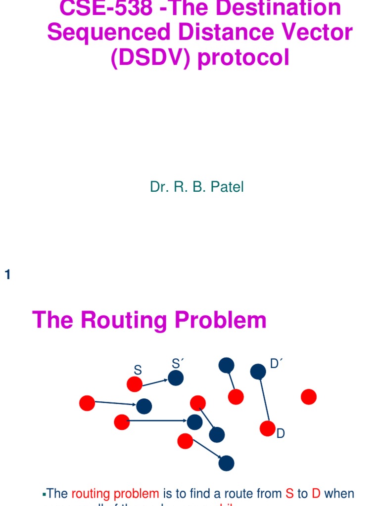 CSE538 Understanding the Destination Sequenced Distance Vector (DSDV