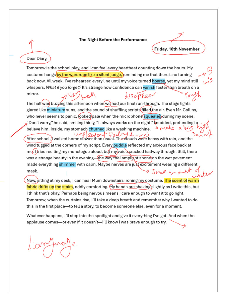 Diary Analysis Sample | PDF