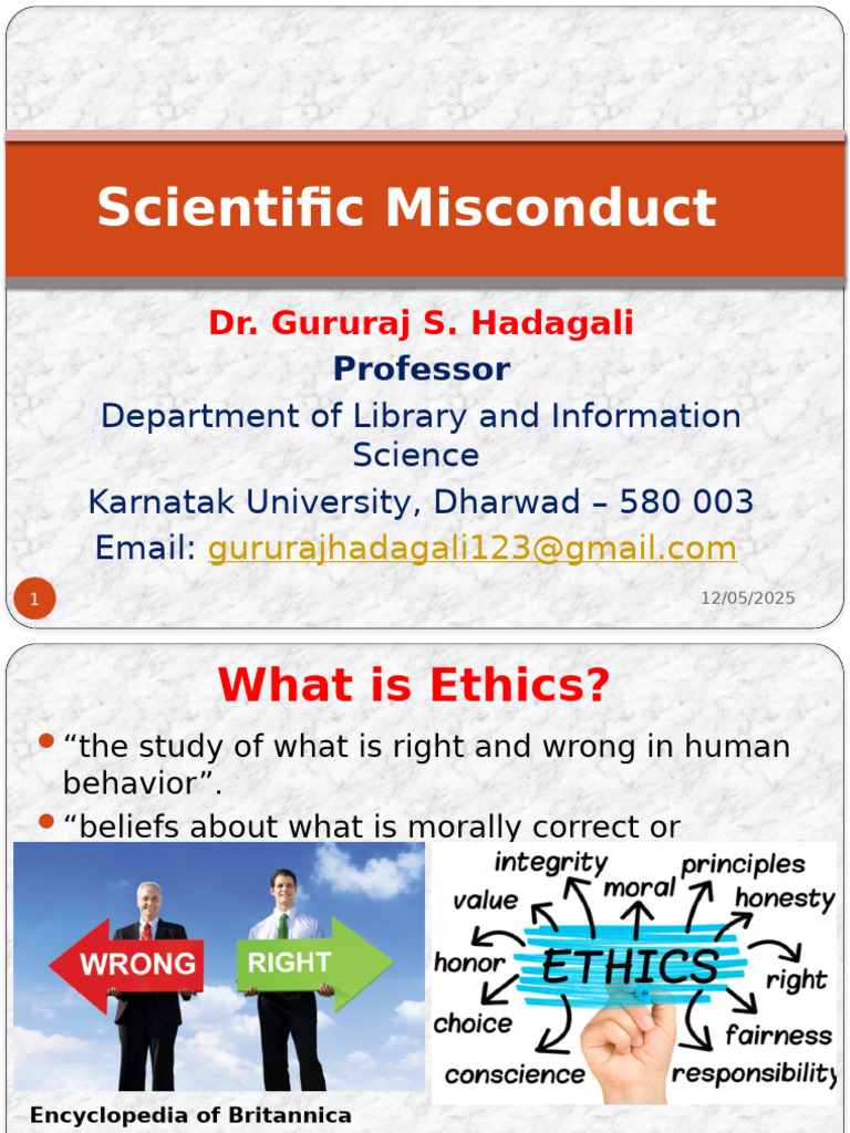 Understanding Scientific Misconduct | PDF | Plagiarism | Falsifiability