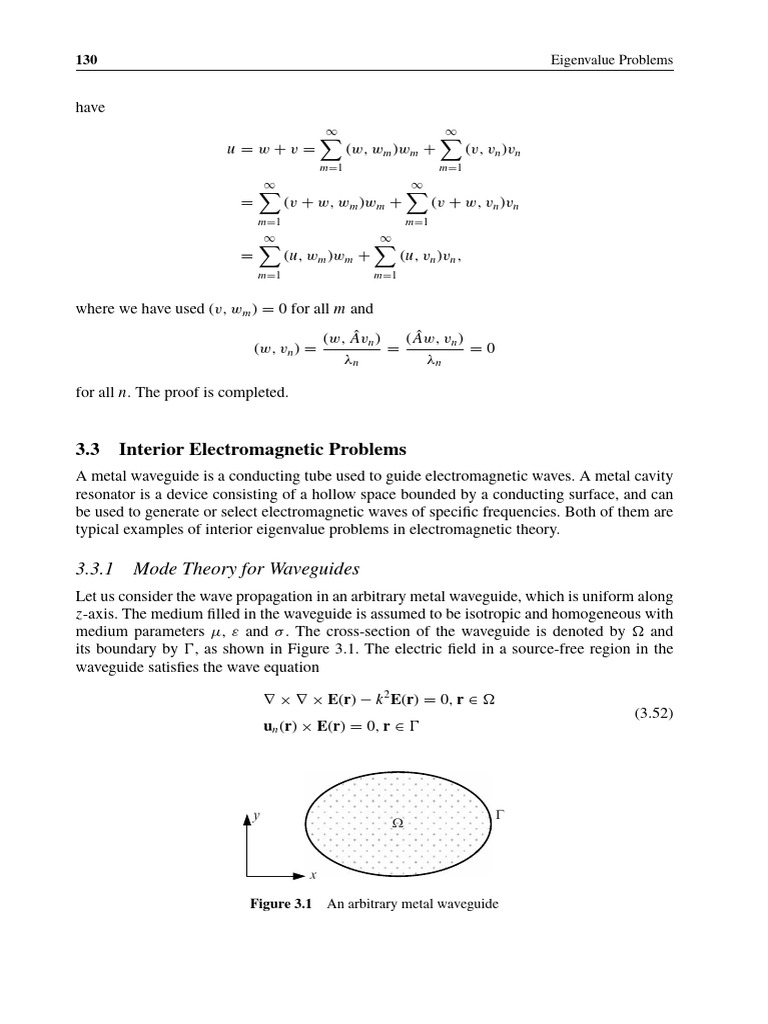 Eigenvalue Problems in Electromagnetic Theory | PDF | Waveguide | Waves