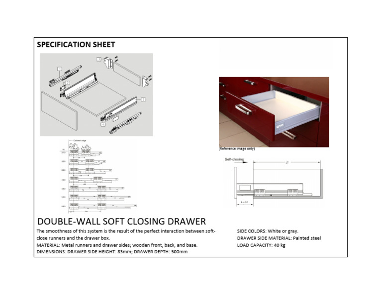 Sheet - Double Wall Drawer - DTC | PDF
