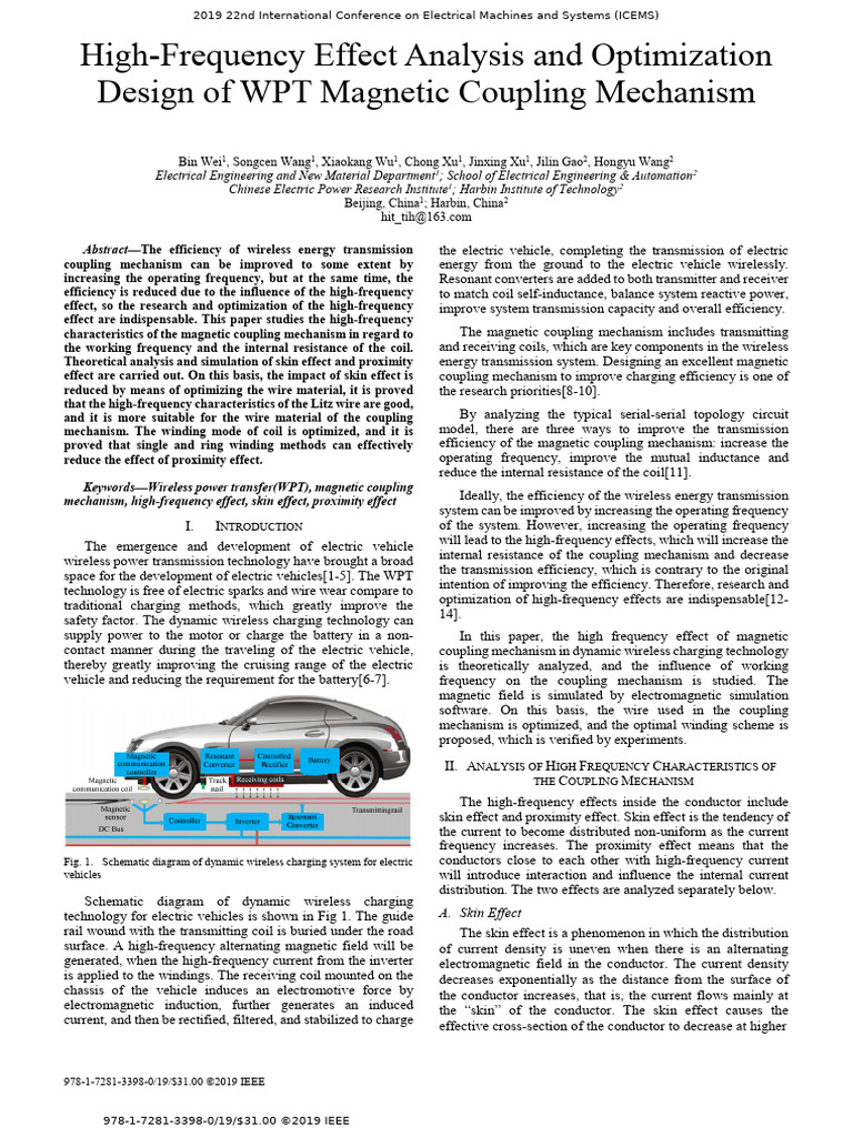 High-Frequency WPT Magnetic Coupling Optimization | PDF | Inductor ...