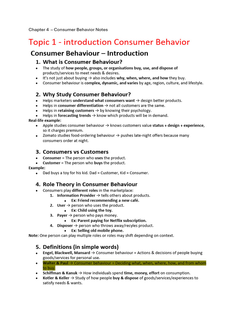 Understanding Consumer Behavior Essentials | PDF | Consumer Behaviour ...