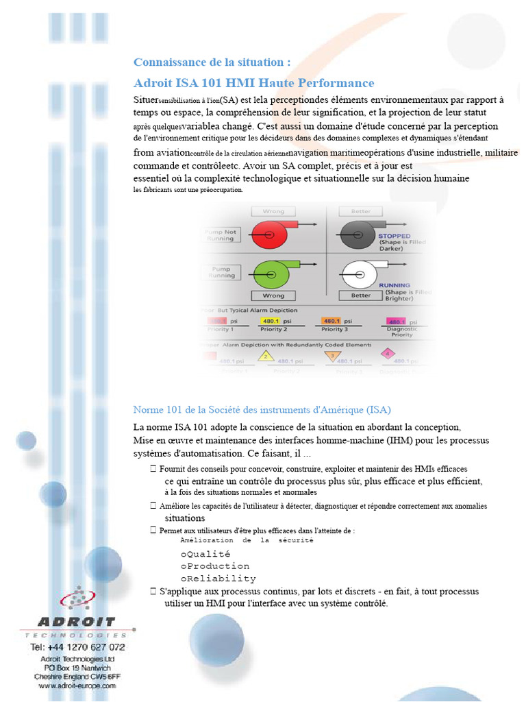 Conception HMI selon la norme ISA 101 | PDF | Couleur | Informatique