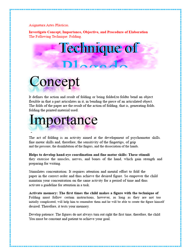 Benefits of Paper Folding for Kids | PDF | Attention Deficit ...