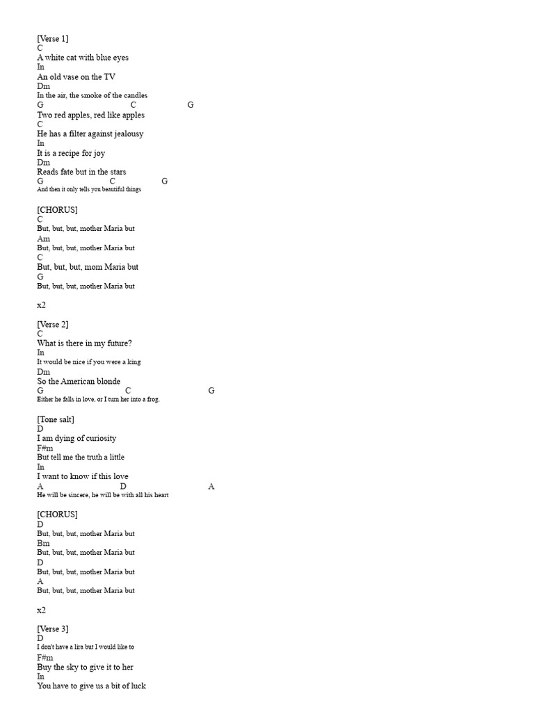 Lyrics to 