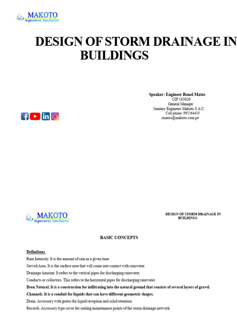 Storm Drainage Design for Buildings | PDF | Storm Drain | Rain
